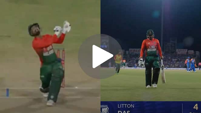 [Watch] Litton Das Plays A Reckless Shot As Arshdeep Dismisses Him Cheaply In IND vs BAN 1st T20I